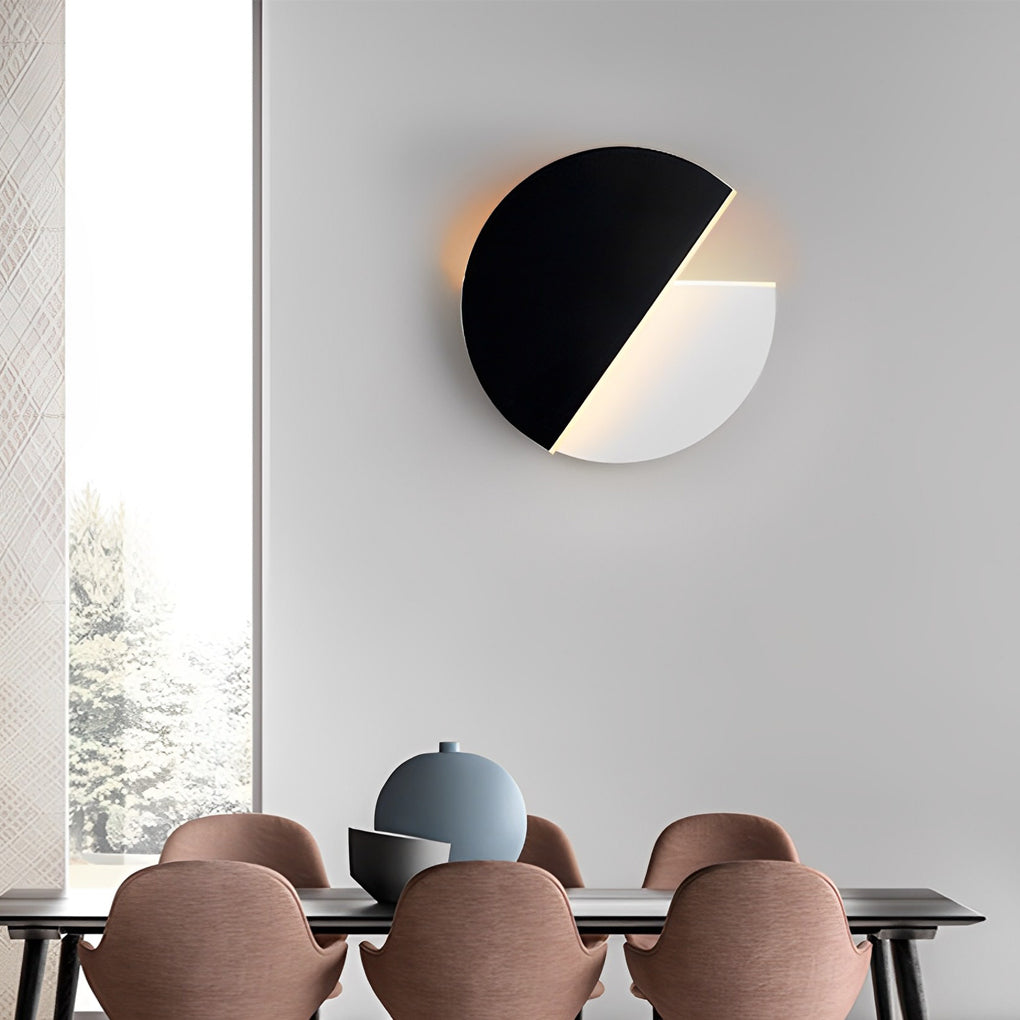 Creative Circular 350° Rotatable LED Black Nordic Wall Sconces Lighting - Dazuma