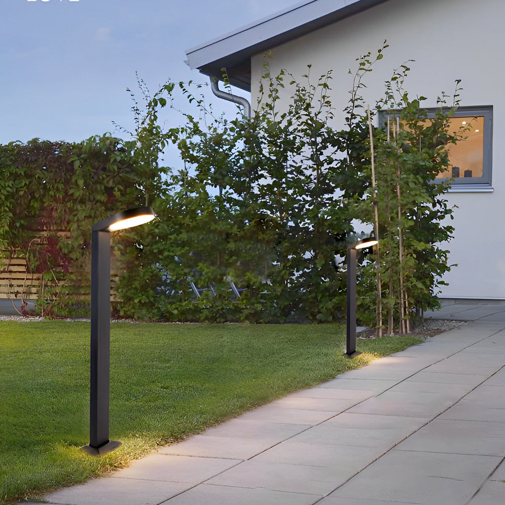Minimalist Aluminum Waterproof LED Black Modern Lawn Lamp Outdoor Lights