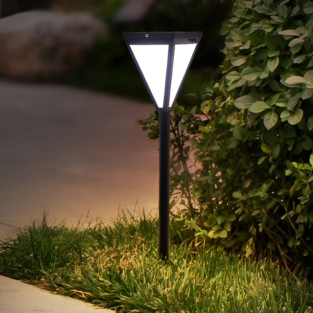 Sleek Solar LED 2.6W Pathway Post Light Outdoor Waterproof Lighting