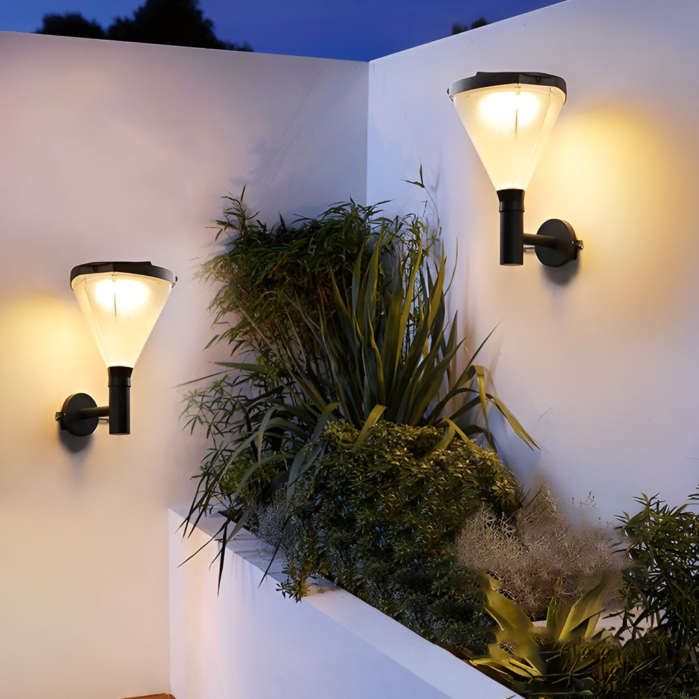 Geometric Waterproof LED Modern Outdoor Plug in Wall Lamp Wall Sconce Lighting