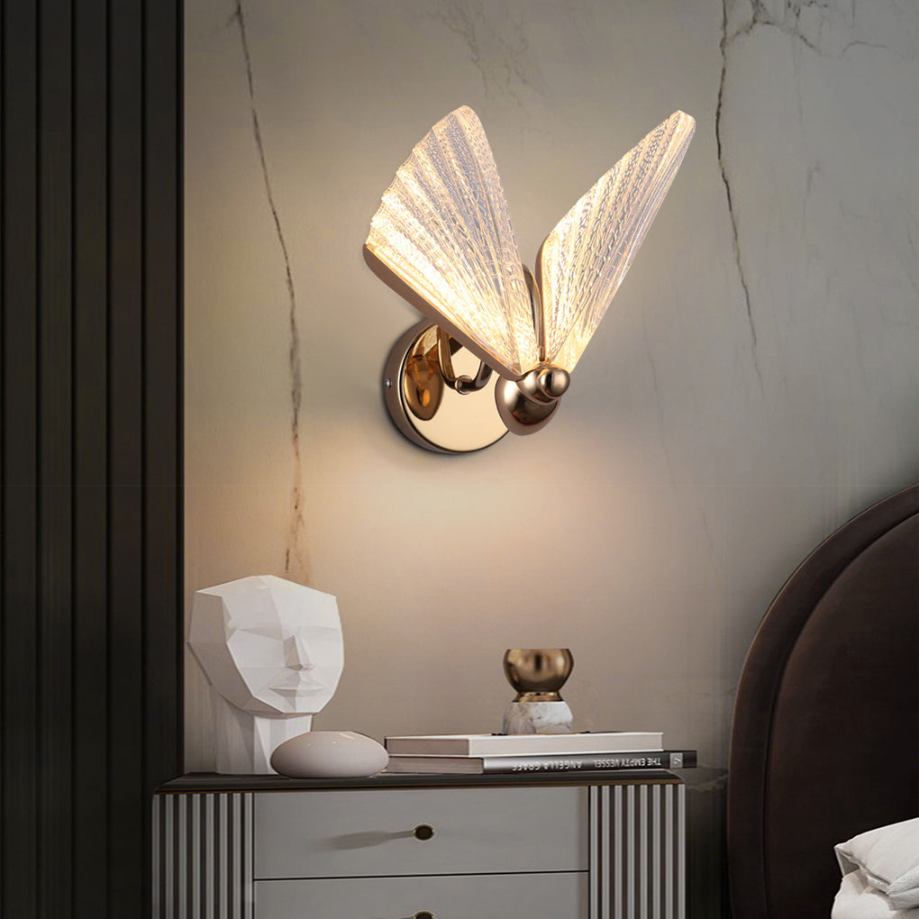 Metal Acrylic Butterflies Shape Creative LED European-style Wall Lamp