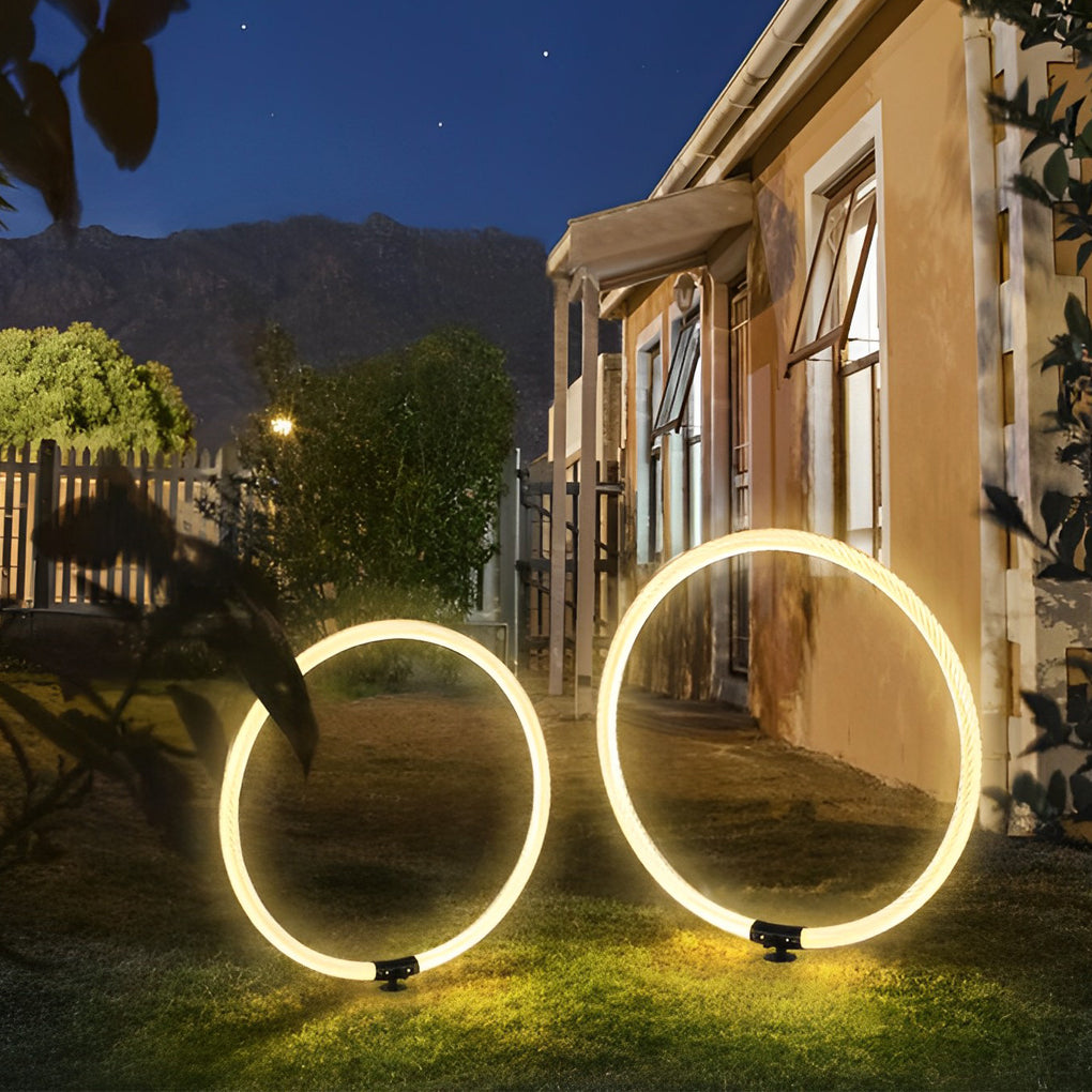 Ring Minimalist LED Waterproof Modern Outdoor Lawn Lamp Landscape Lighting