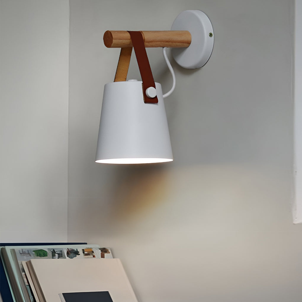 Classic Wood Metal Nordic Plug in Wall Sconce Lighting Wall Lamp
