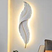 Creative Feathers LED White Luxury Modern Wall Lamp Wall Sconce Lighting - Dazuma