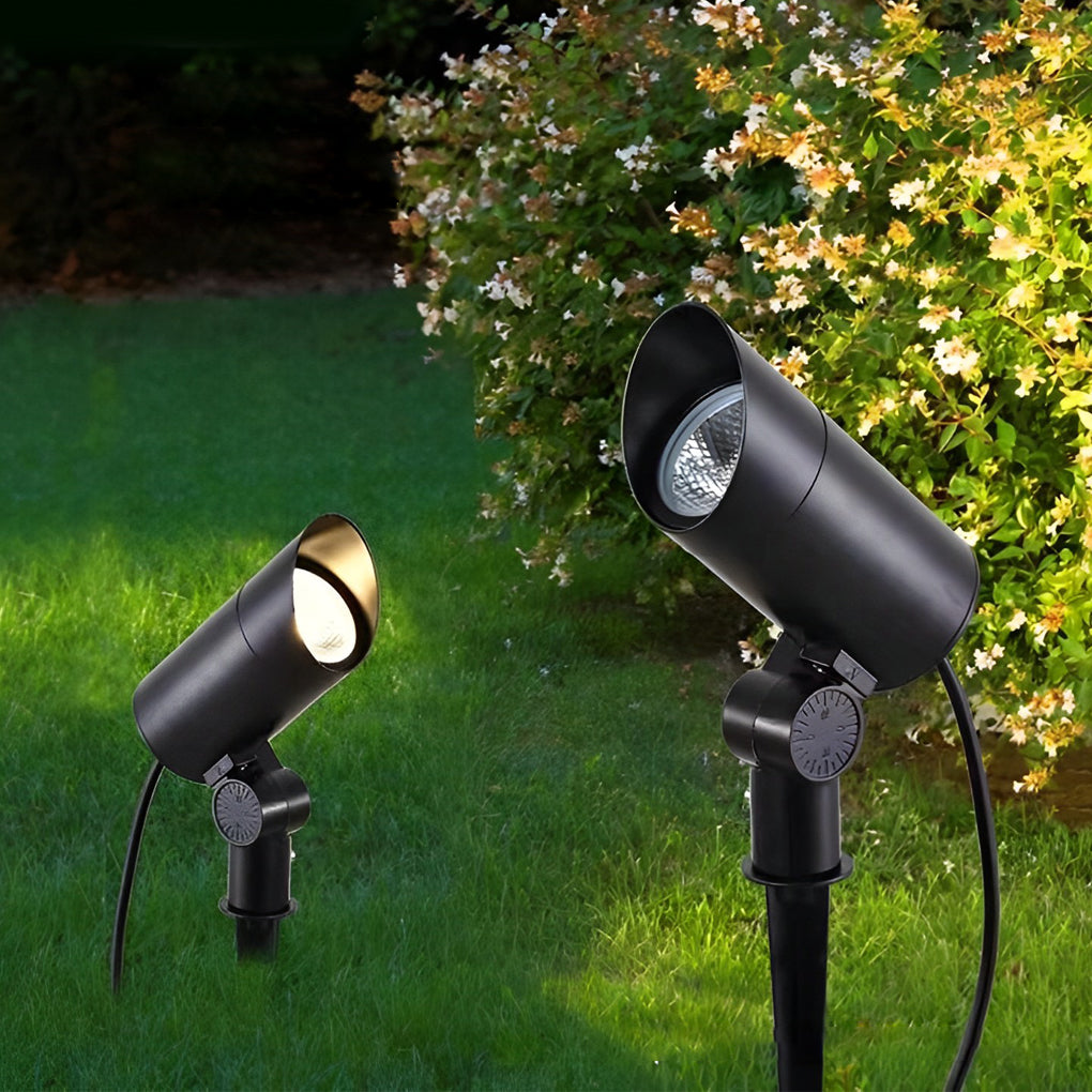 Waterproof Black Modern LED Spotlights Outdoor Spot Lights Lawn Lamp - Dazuma