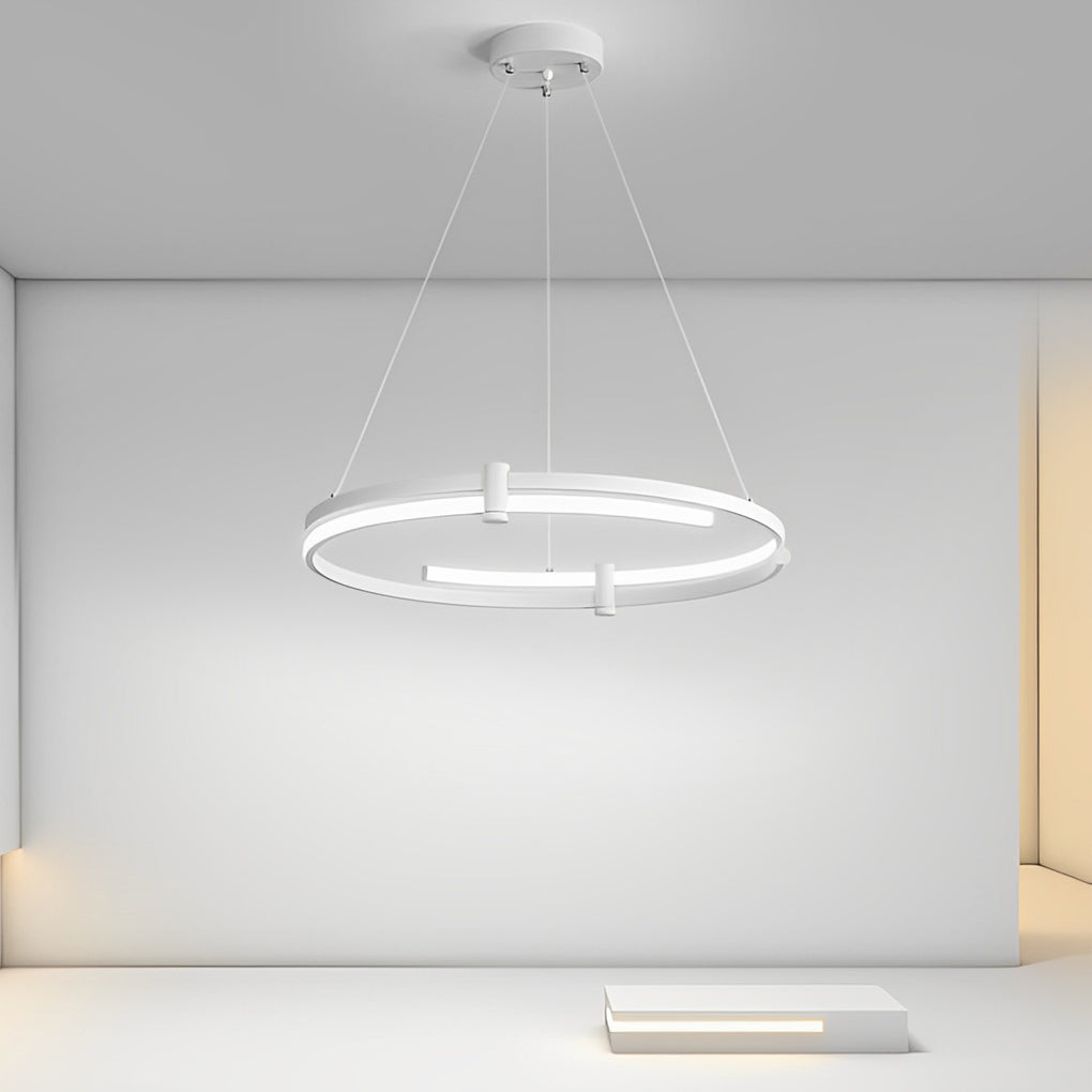Minimalist Round Stepless Dimming with Remote LED Nordic Chandelier - Dazuma
