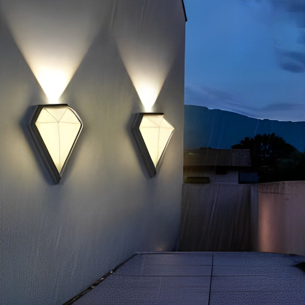 Creative Geometric LED Waterproof Black Modern Wall Lamp Exterior Lights