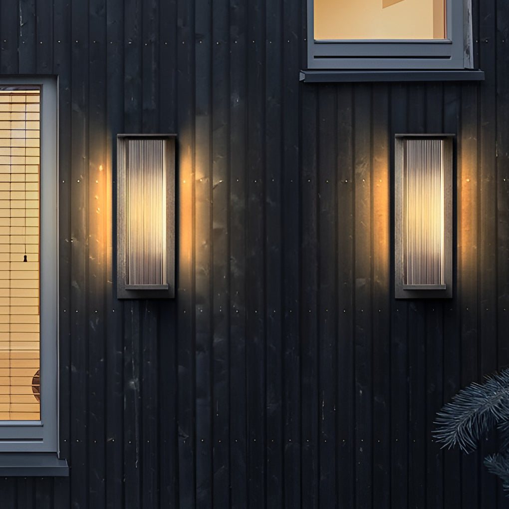 Rectangular Waterproof LED 3w Modern Outdoor Solar Wall Sconces Lighting