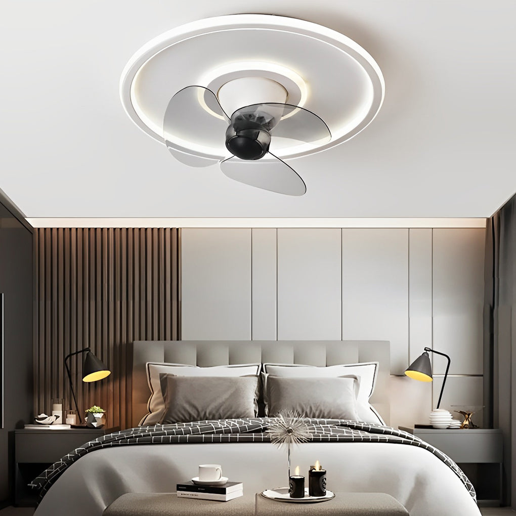 Smart Silent 360° Rotating Dimmable LED Invisible Ceiling Fan Lights - Dazuma