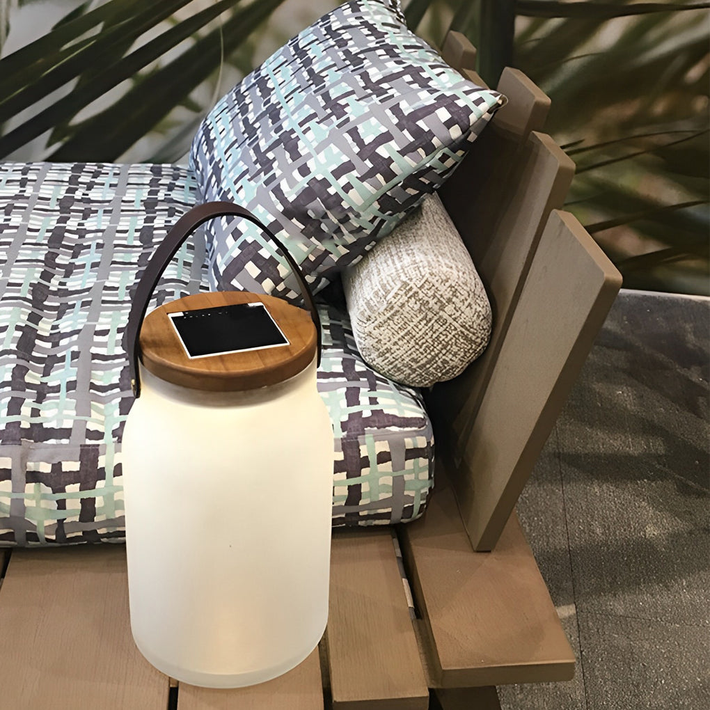 Bottle Jar Shape LED Waterproof White Modern Portable Solar Lawn Lights