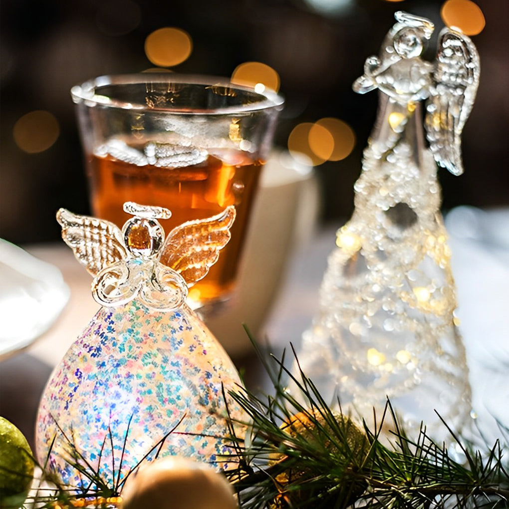 Creative Glass Angel Design LED Night Lighting Decoration Desk Lamp