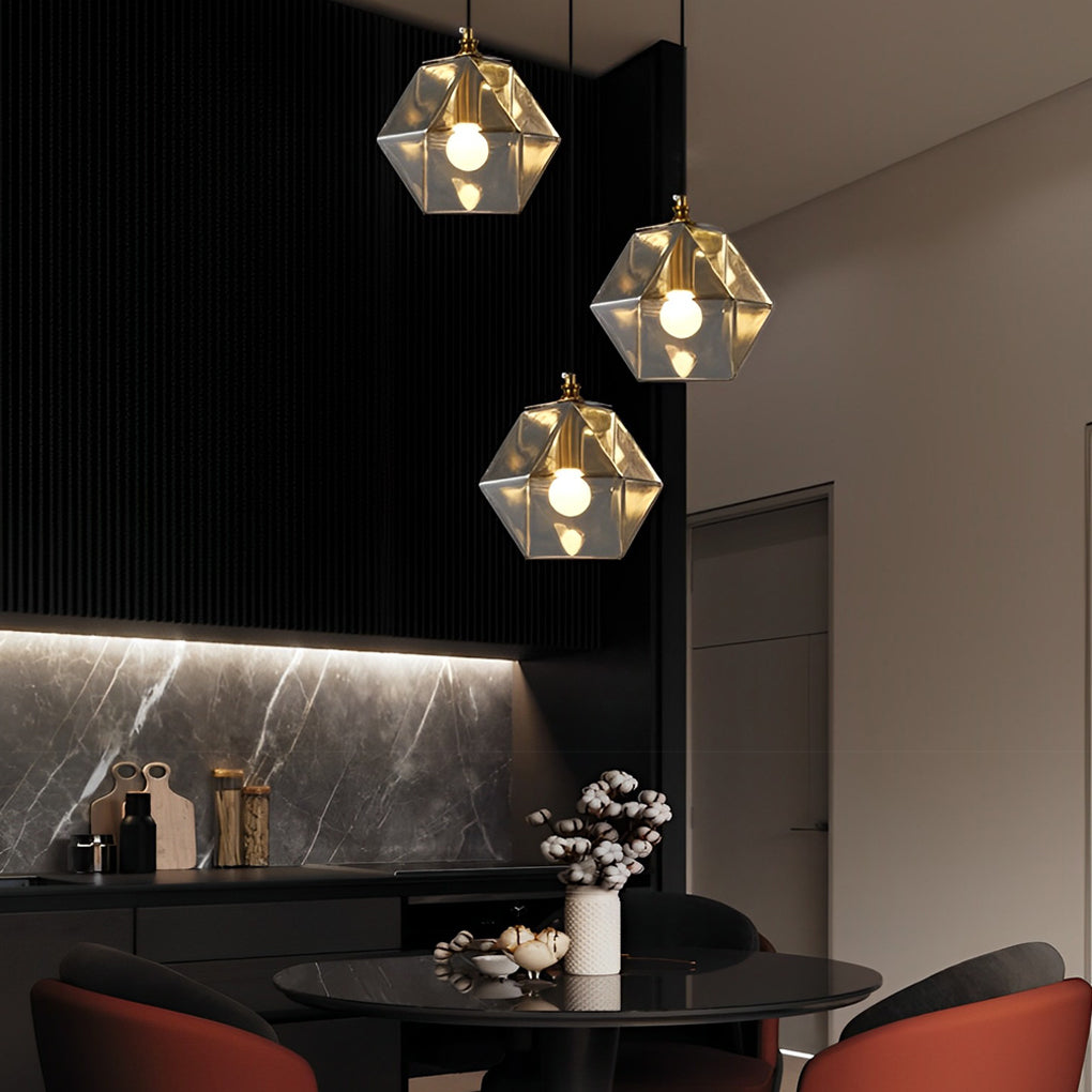 Creative Design Glass Metal Nordic Pendant Light Kitchen Island Lighting