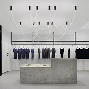 Flexible Long Art Leather Belts Minimalist Duplex Staircase Chandelier - Dazuma