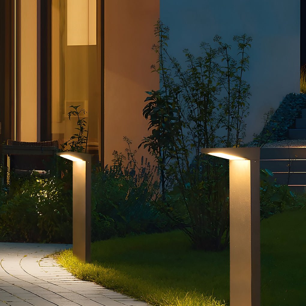 7-shaped Solar Waterproof LED Modern Outdoor Post Lights Pathway Lights - Dazuma