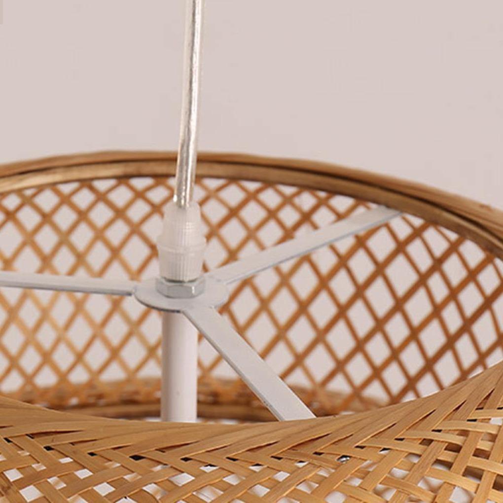 3 - Tiered Rustic Bamboo Woven Pendant Light Living Room Lighting Ideasing 1 - Light Single Cylinder Pendant