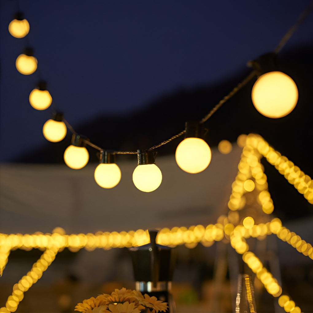 solar powered outdoor string lights for gazebo lighting