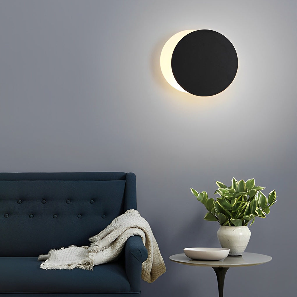 [Open-Box]360° Rotatable Round LED Modern Wall Lamp Decorative Wall Sconce Lighting