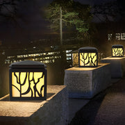 Rustic Creative Waterproof LED Black Retro Outdoor Fence Post Lights - Dazuma