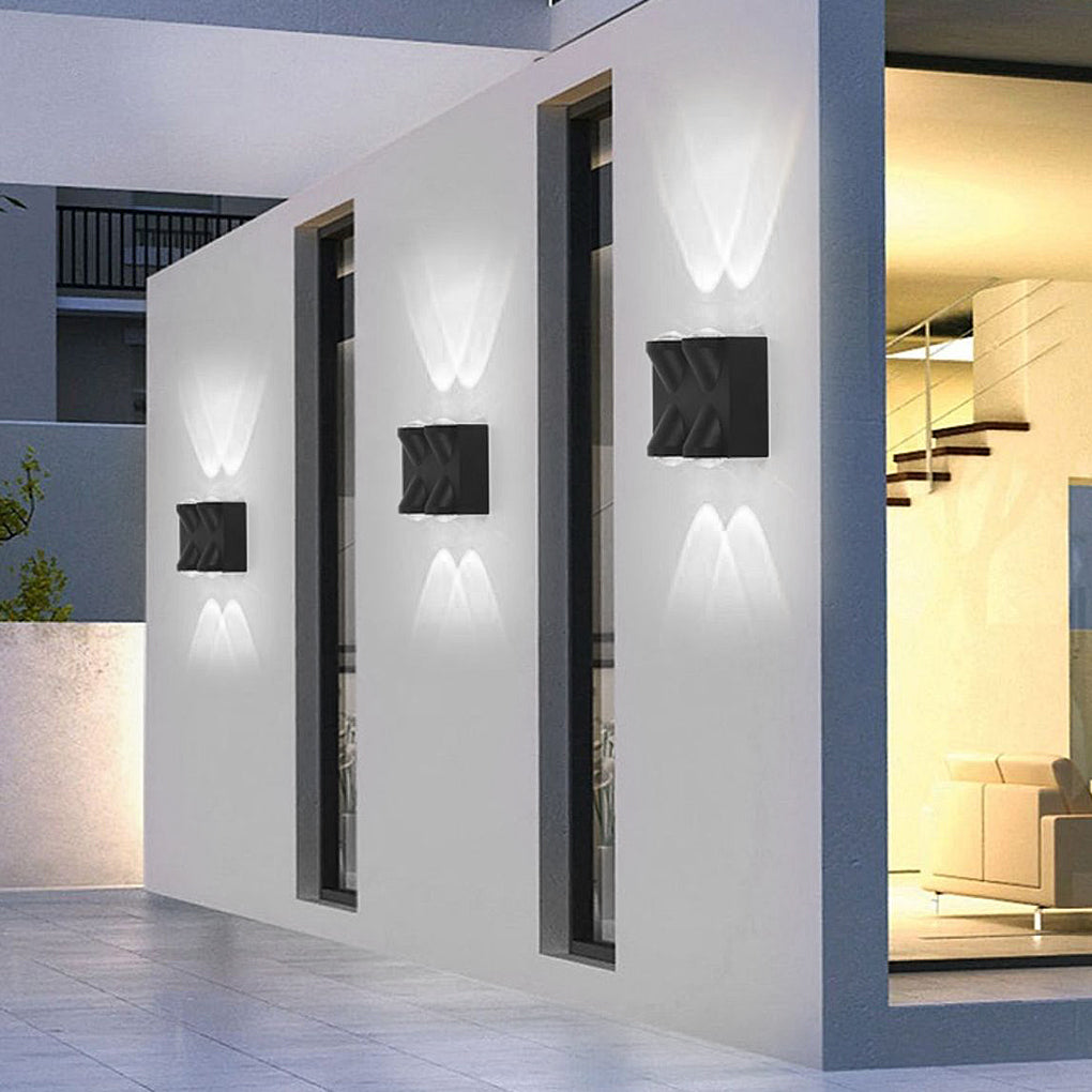 Up and Down Light LED Waterproof Black Modern Wall Lamp Wall Washer Light