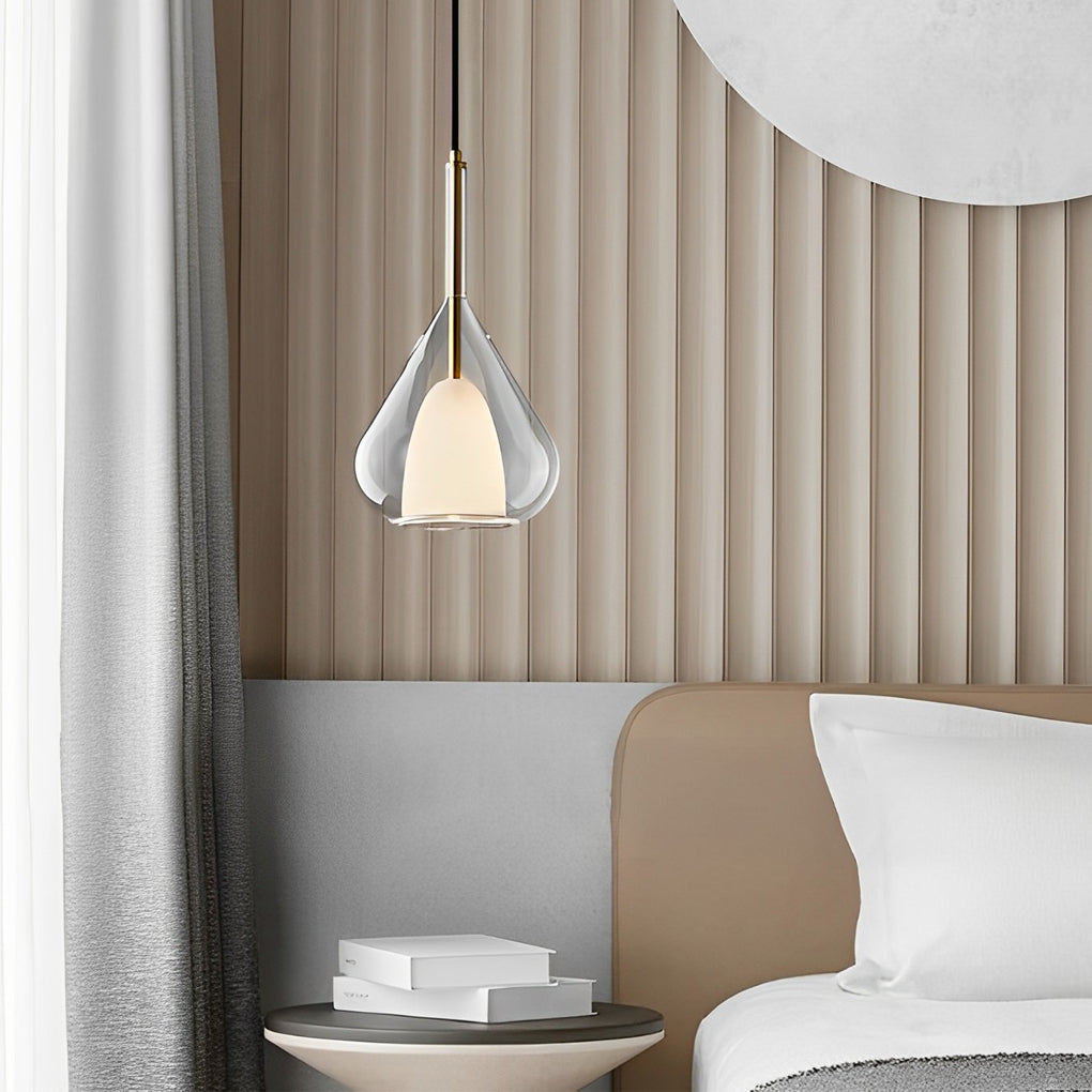 Raindrop Creative Double Layers Glass Nordic Pendant Lights Small Chandelier - Dazuma