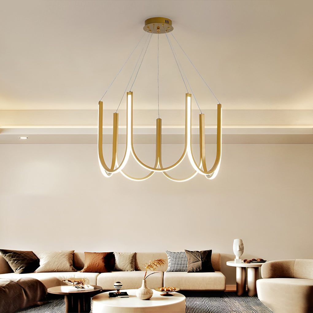 Minimalist 3 Step Dimming LED Nordic Chandelier Hanging Ceiling Lamp - Dazuma