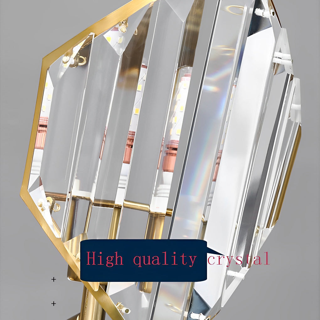5-light Unique Electroplated Metal Crystal LED Nordic Chandelier