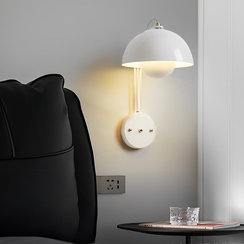 Creative Circular Three Step Dimming Nordic Plug in Wall Sconce Wall Lamp - Dazuma