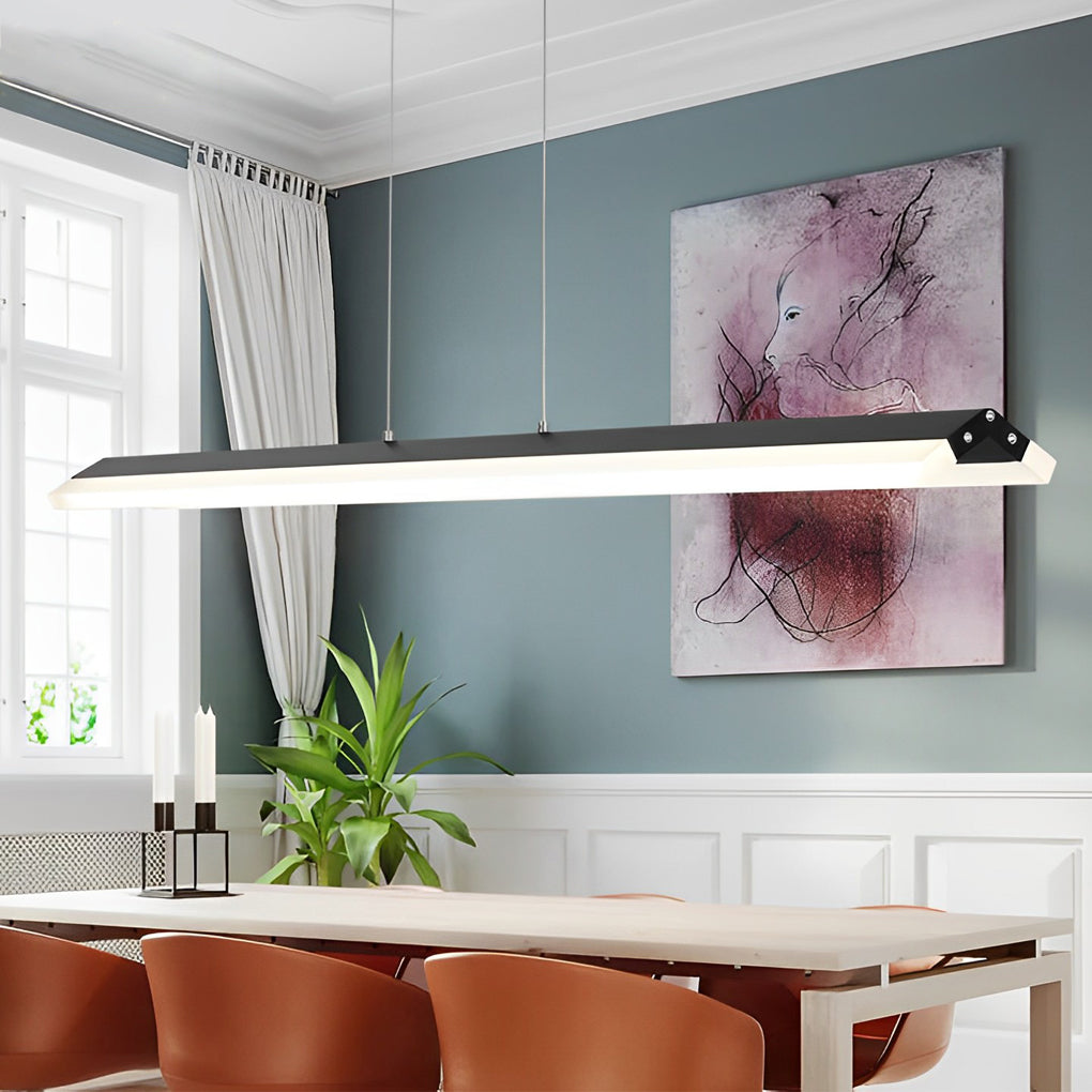 Minimalist Creative LED Linear Lights Neutral Light Metal Modern Pendant Light