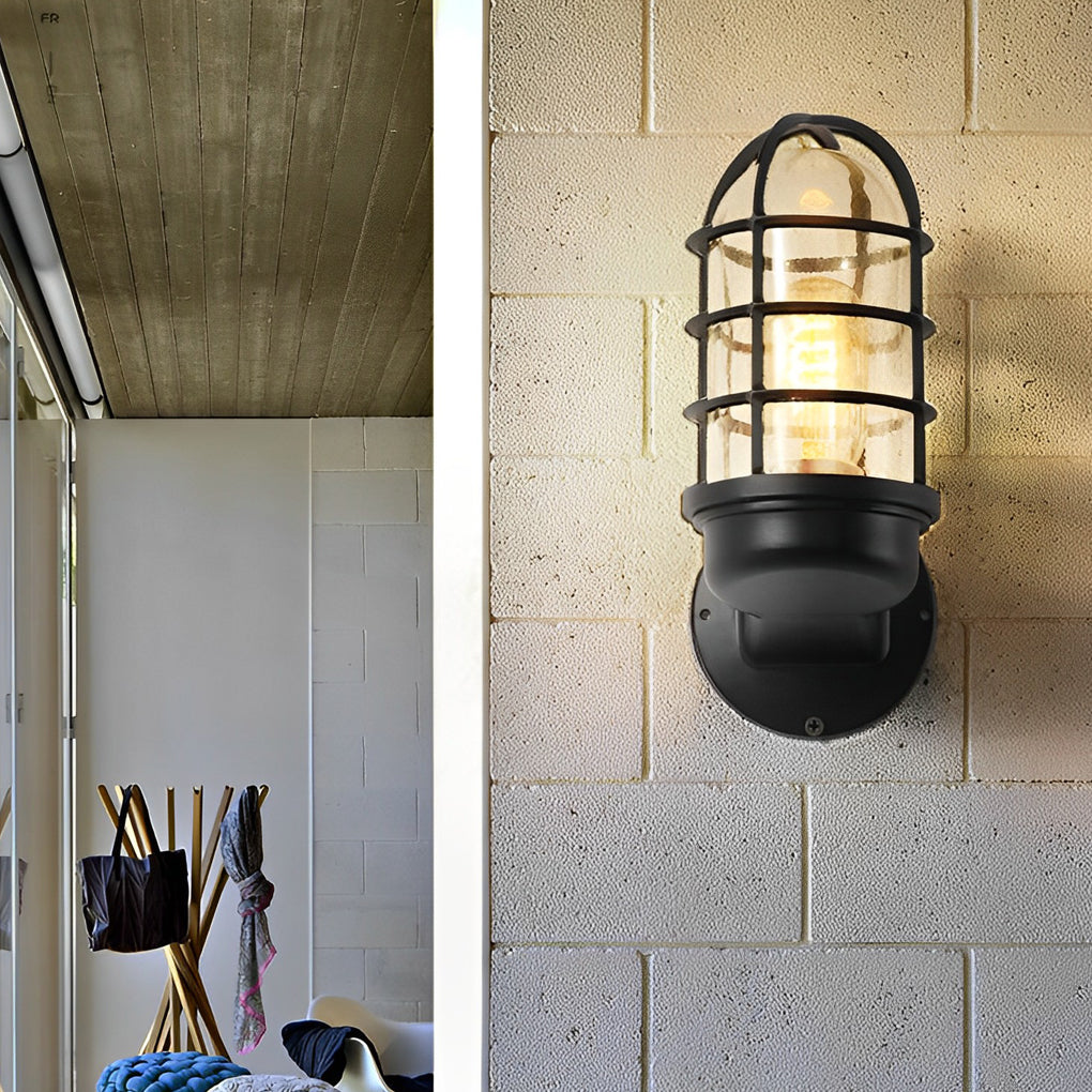 Retro Cage Shape LED 4w Waterproof American-style Outdoor Wall Lamp - Dazuma