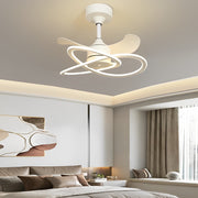 Waves Flower LED Mute Timing Creative Nordic Bladeless Ceiling Fans - Dazuma
