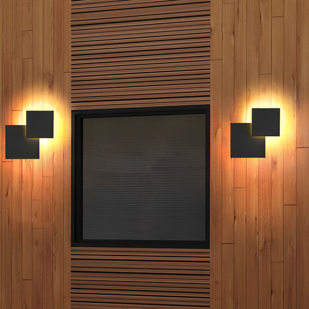 Adjustable Square Waterproof LED Black Modern Outdoor Wall Light Wall Lamp