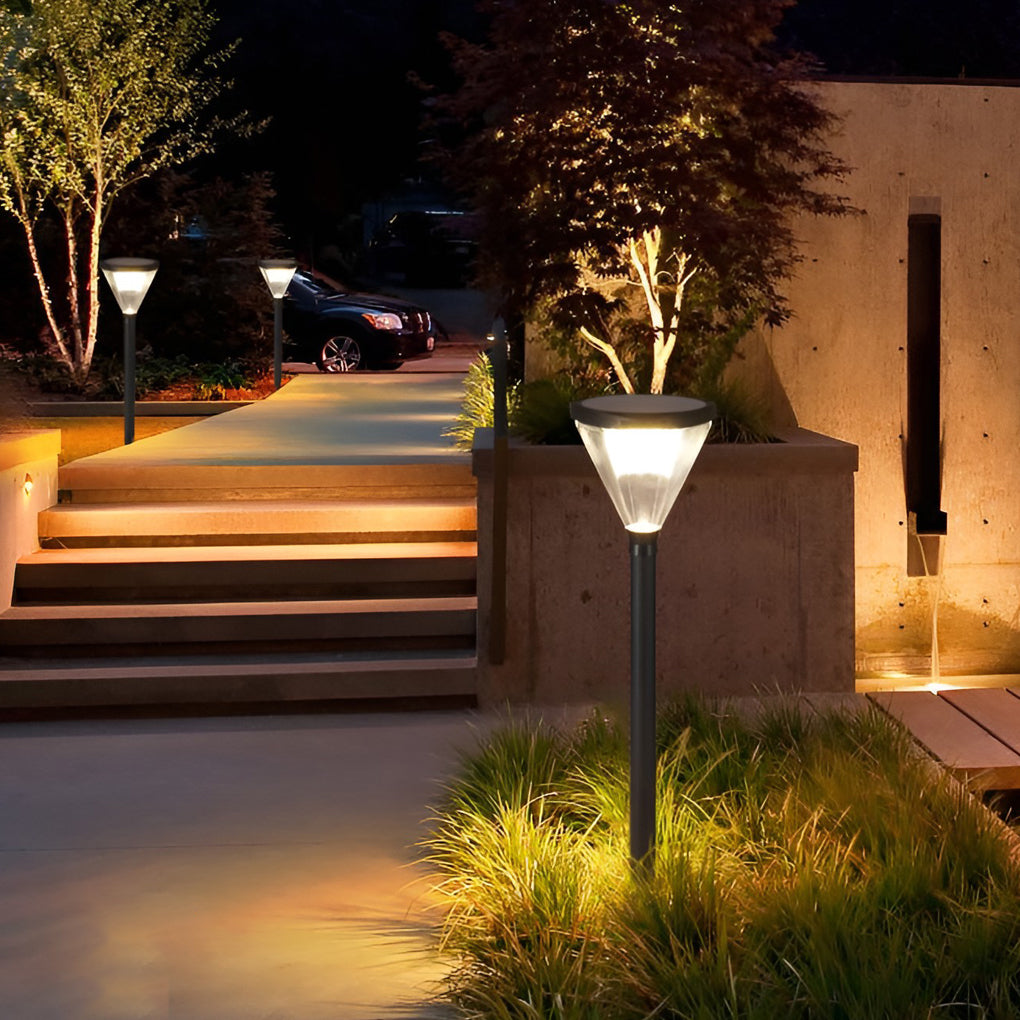 Eco-Efficient Cone-Shaped Solar Path Light Modern LED Outdoor Lighting