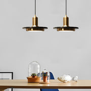 Round Flying Saucer Shape Electroplated Iron LED Modern Pendant Lights - Dazuma