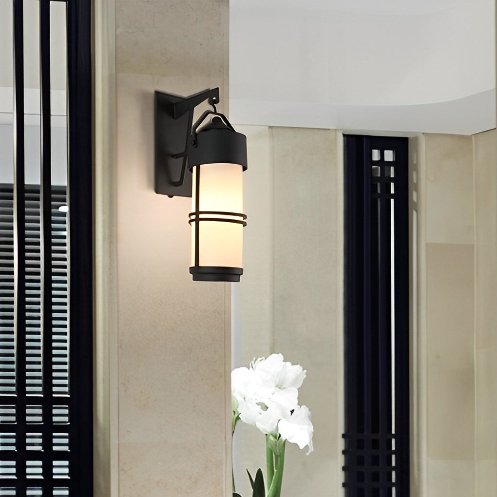 Country Retro Waterproof Black American-style Wall Lamp Exterior Lights - Dazuma