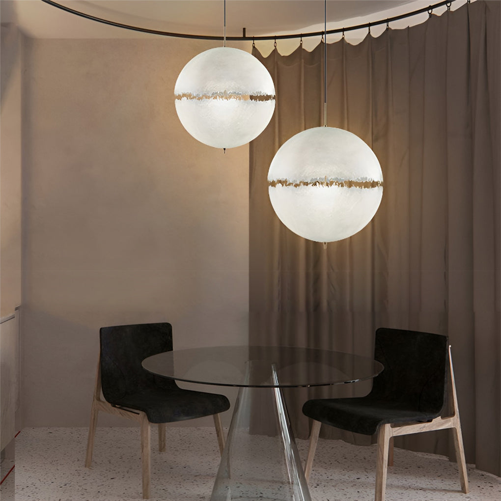 Creative Moon Shaped LED White Nordic Chandelier Pendant Light Fixtures