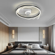 Round Creative LED Mute Intelligent Modern Bladeless Ceiling Fans Lamp - Dazuma