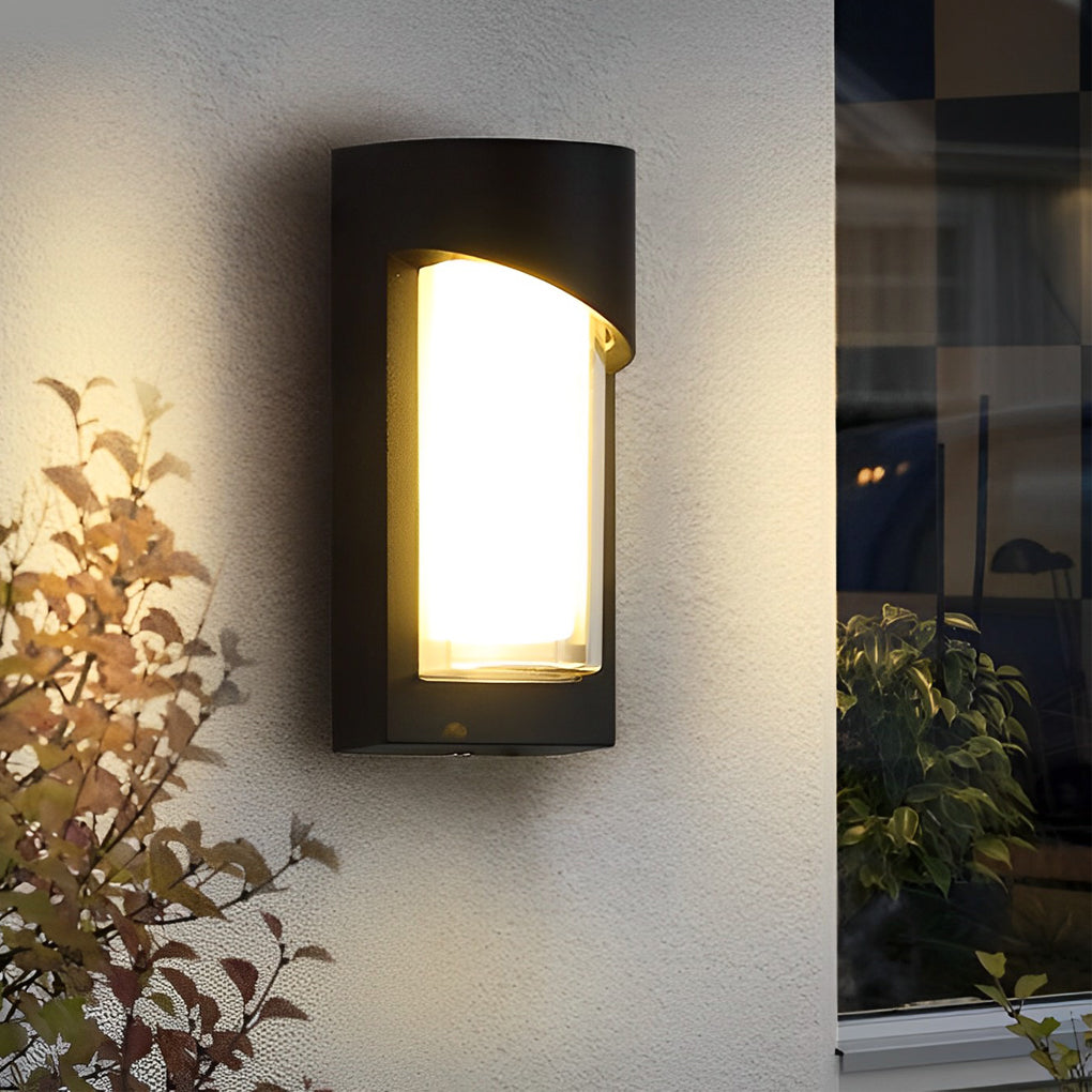 Creative Waterproof LED Black Modern Outdoor Wall Lamp Exterior Lights - Dazuma