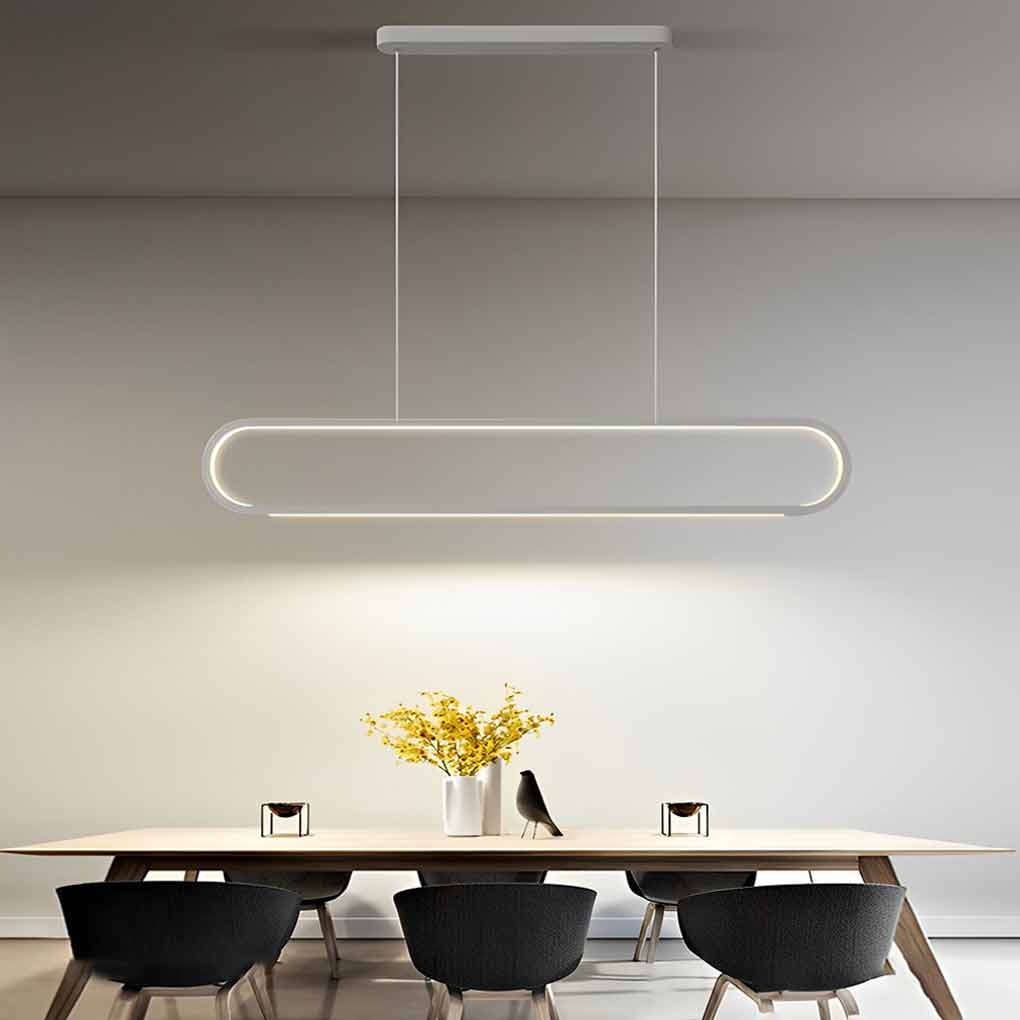 Minimalist Strip Stepless Dimming LED Modern Chandelier Hanging Lamp - Dazuma