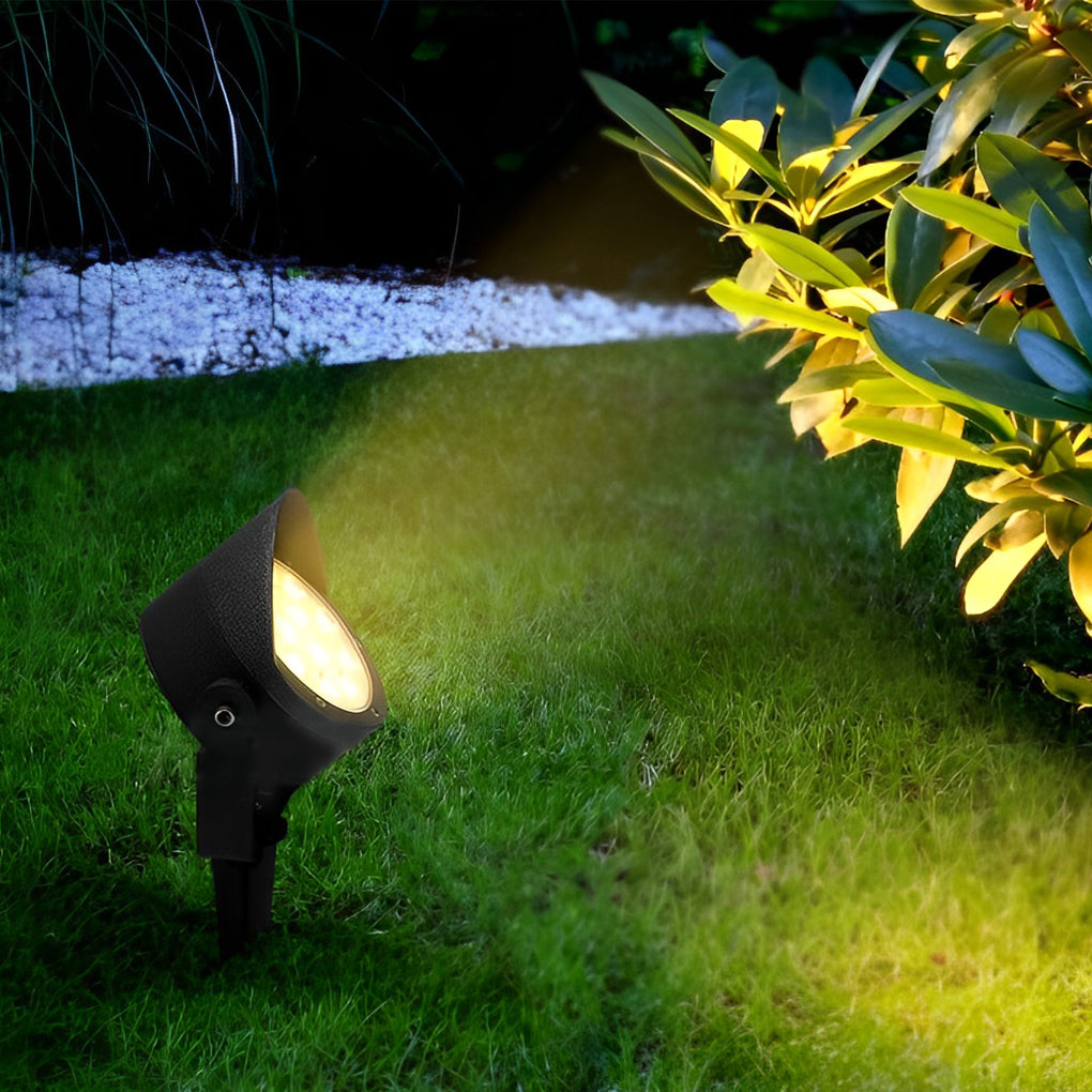 Adjustable Waterproof LED Anti-slip Black Modern Outdoor Spotlights