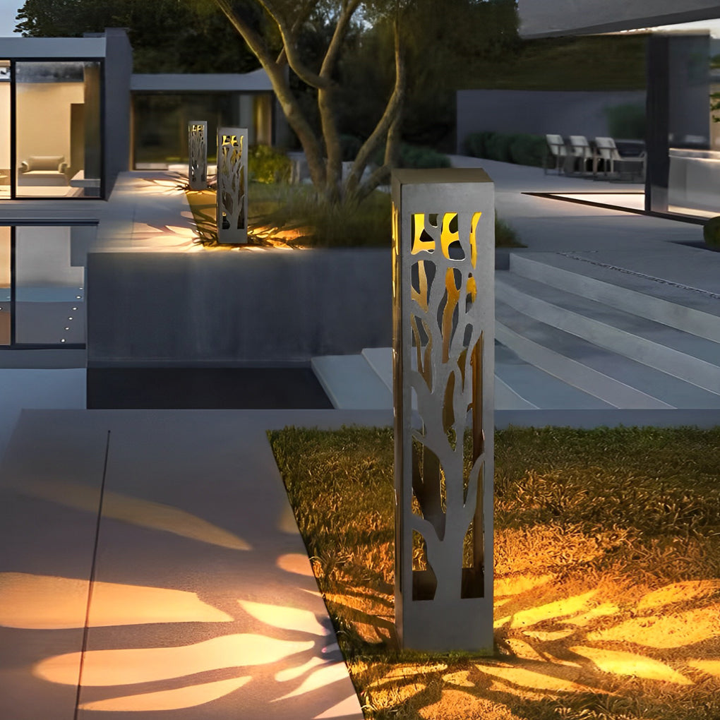 Novel Creative Hollow out Design Waterproof LED Modern Solar Lawn Lamp - Dazuma
