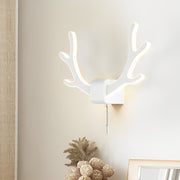 Creative Antlers Iron LED Nordic Wall Lamp Wall Light with Pull Switch - Dazuma