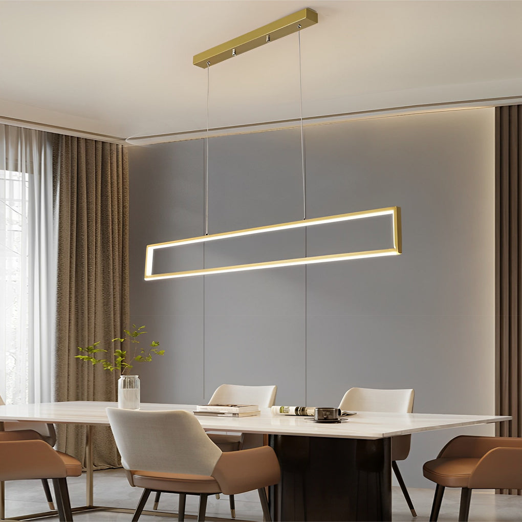 Creative Rectangular Frame LED Modern Chandelier Hanging Ceiling Lamp
