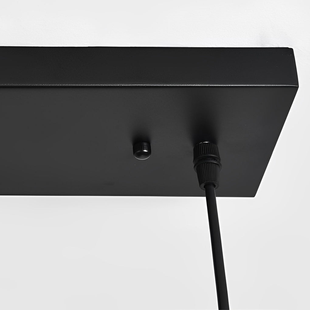 Rectangular Frame Design Iron Black Industrial Chandelier Pendant Lights