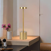 Electroplating Iron USB Rechargeable LED 3 Step Dimming Table Lamp Night Lights - Dazuma