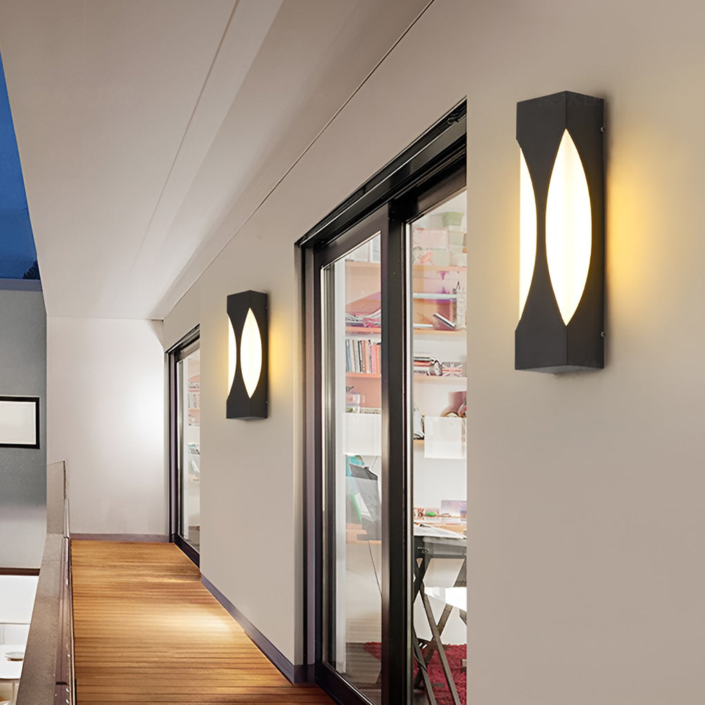 [Open-Box] Creative Rectangular Waterproof LED Black Modern Outdoor Wall Sconce Lighting