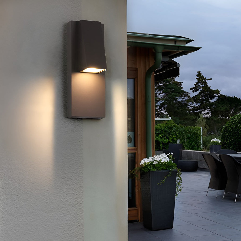 Rectangle Waterproof LED Black Modern Outdoor Wall Lamp Wall Light Fixture