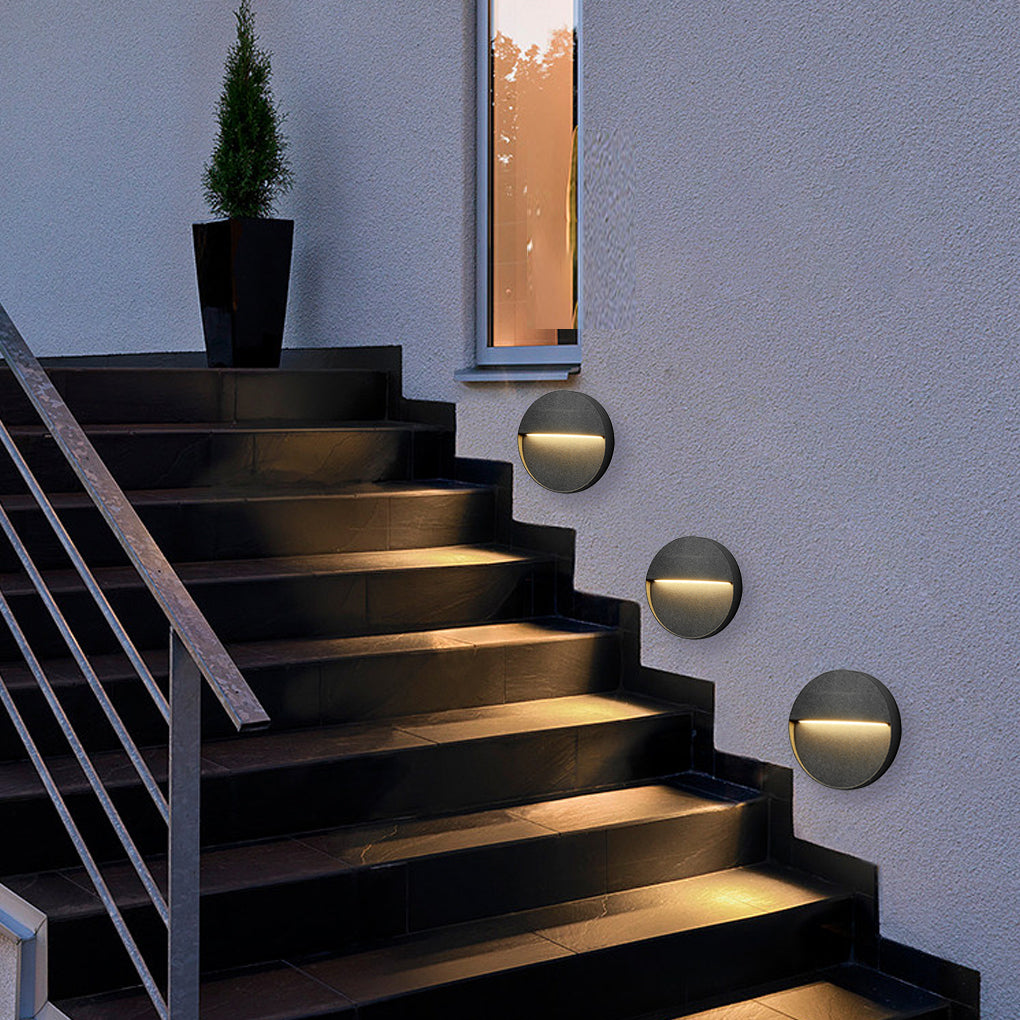Round Creative Waterproof Stair Lights Outdoor Wall Lights Step Lights Stairway Sconces