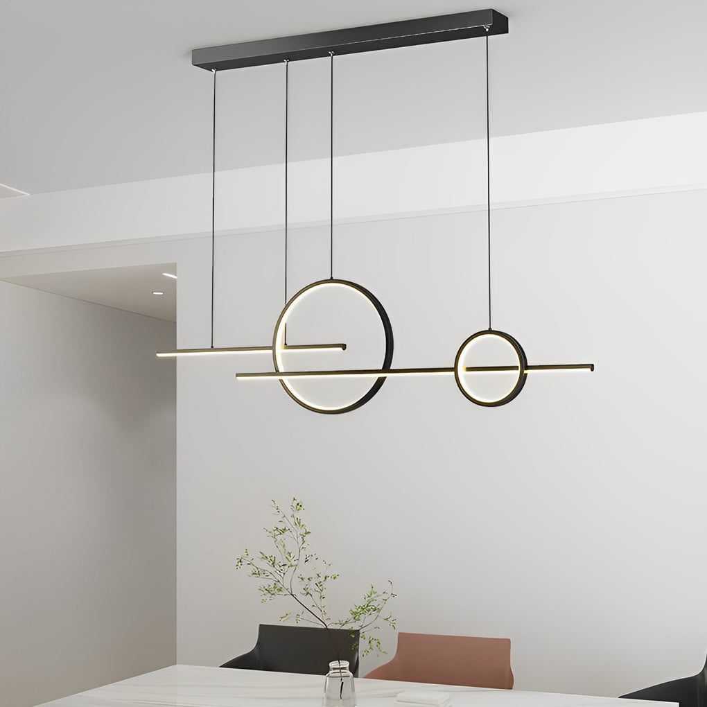 [Open-Box]Circles Three Step Dimming Stepless Dimmable Chandeliers with LED Strip