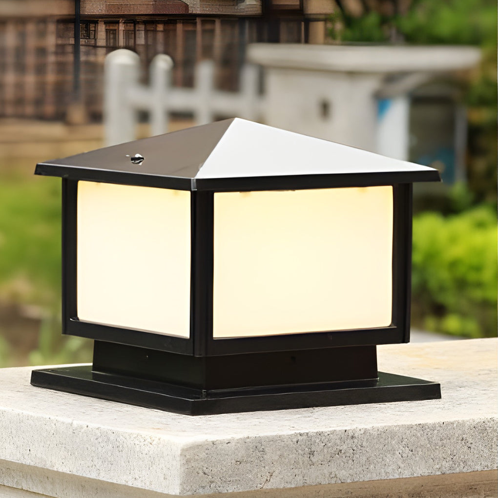 Square Three Step Dimming LED Waterproof Solar Fence Post Lights - Dazuma