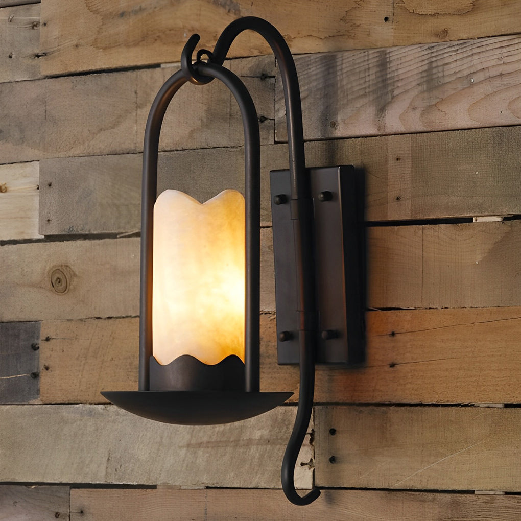 Creative Candlestick LED Iron Black Retro American-style Wall Lamp